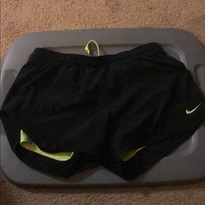 Black Nike shorts with built in spanks